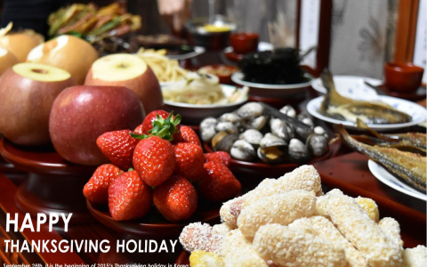 It is the beginning of 2015's Thanksgiving holiday in Korea.